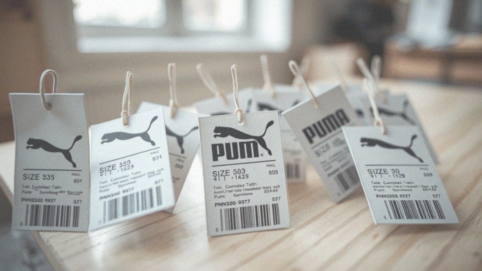 Jakie informacje znajdują się na metce Puma?
